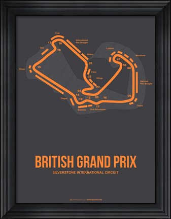 Framed British Grand Prix 3 Print
