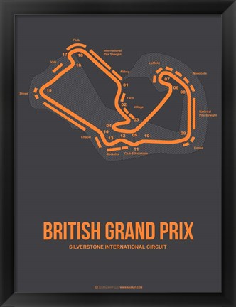 Framed British Grand Prix 3 Print