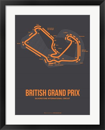 Framed British Grand Prix 3 Print