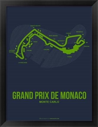 Framed Monaco Grand Prix 2 Print