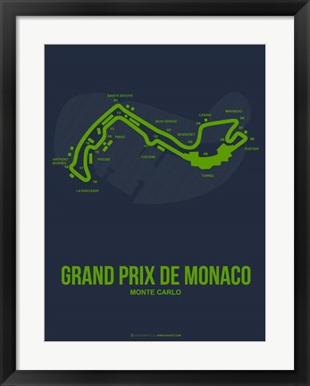 Framed Monaco Grand Prix 2 Print