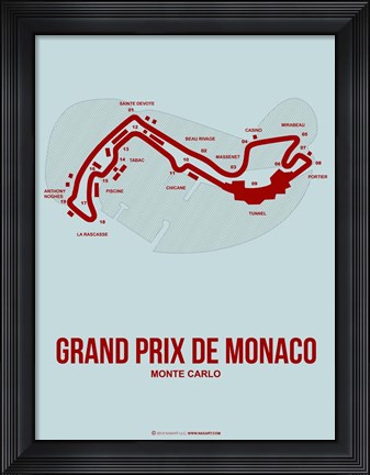 Framed Monaco Grand Prix 3 Print