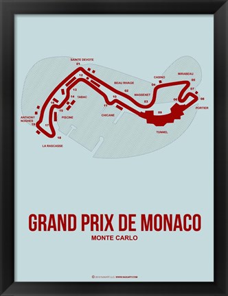 Framed Monaco Grand Prix 3 Print