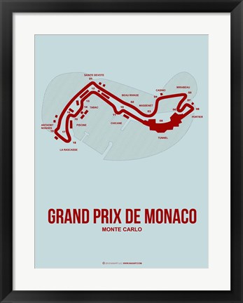 Framed Monaco Grand Prix 3 Print