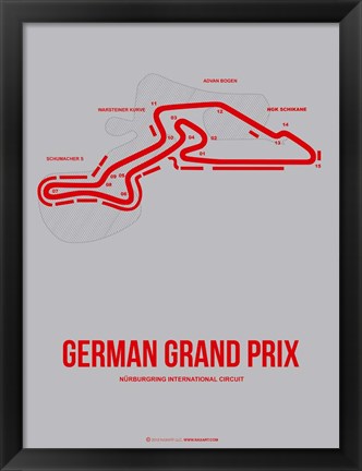 Framed German Grand Prix 1 Print