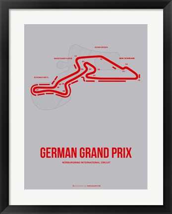 Framed German Grand Prix 1 Print