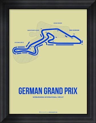 Framed German Grand Prix 2 Print