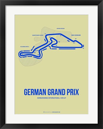 Framed German Grand Prix 2 Print