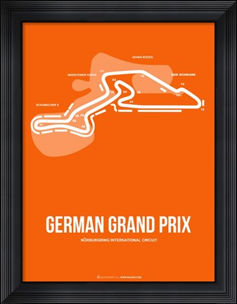 Framed German Grand Prix 3 Print