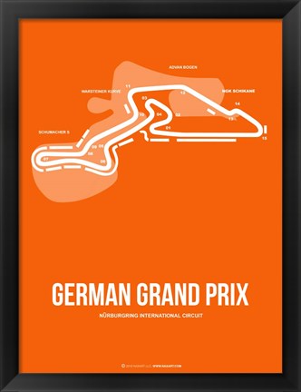 Framed German Grand Prix 3 Print