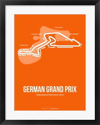 Framed German Grand Prix 3 Print