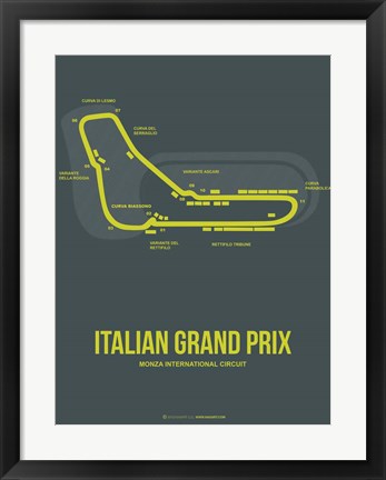 Framed Italian Grand Prix 2 Print