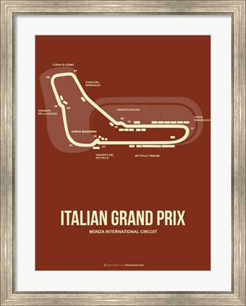 Framed Italian Grand Prix 3 Print