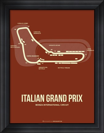 Framed Italian Grand Prix 3 Print