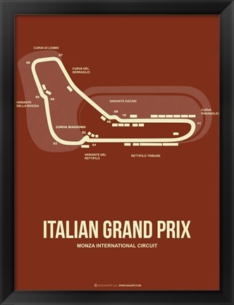 Framed Italian Grand Prix 3 Print