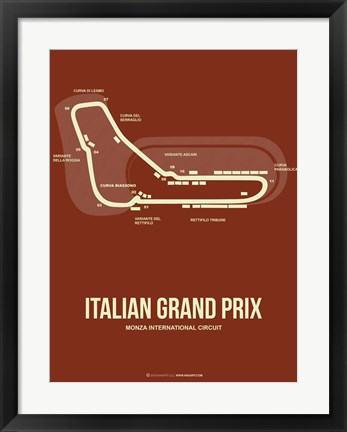 Framed Italian Grand Prix 3 Print