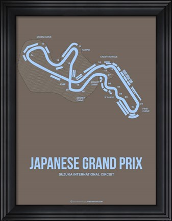 Framed Japanese Grand Prix 1 Print
