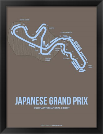 Framed Japanese Grand Prix 1 Print