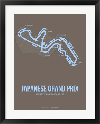 Framed Japanese Grand Prix 1 Print