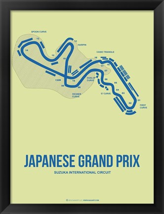 Framed Japanese Grand Prix 2 Print