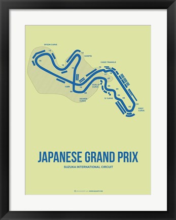 Framed Japanese Grand Prix 2 Print