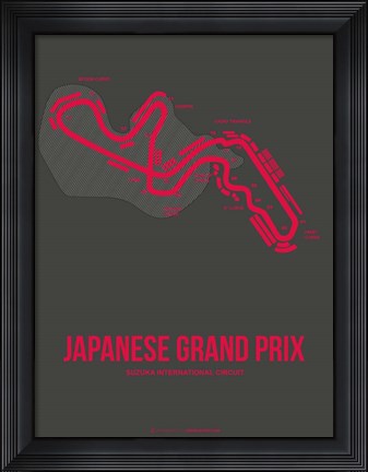 Framed Japanese Grand Prix 3 Print