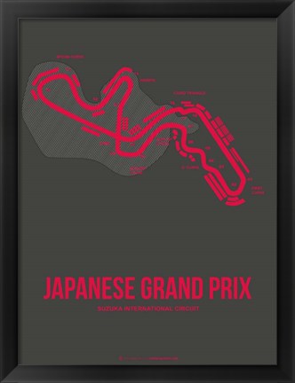 Framed Japanese Grand Prix 3 Print