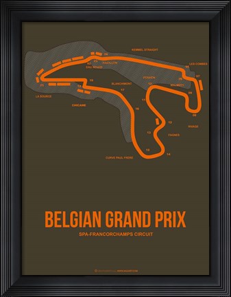 Framed Belgian Grand Prix 1 Print