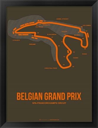 Framed Belgian Grand Prix 1 Print