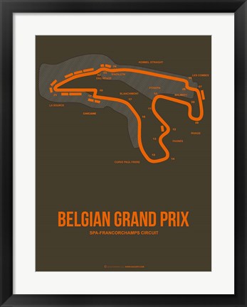 Framed Belgian Grand Prix 1 Print