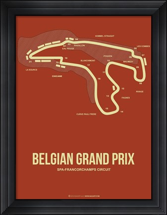 Framed Belgian Grand Prix 2 Print