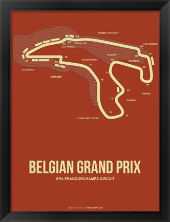 Framed Belgian Grand Prix 2 Print