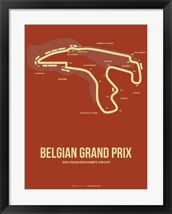 Framed Belgian Grand Prix 2 Print