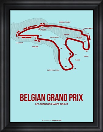 Framed Belgian Grand Prix 3 Print