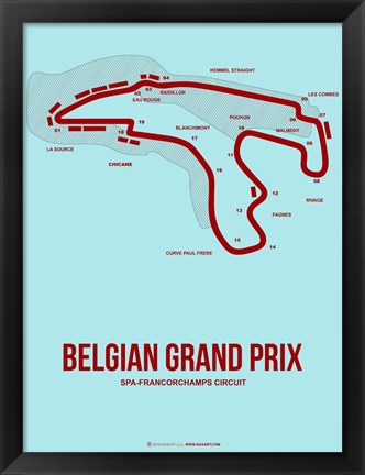 Framed Belgian Grand Prix 3 Print