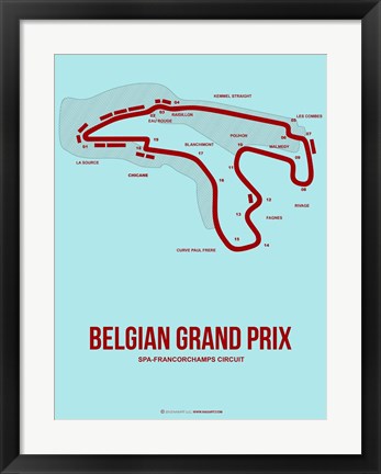 Framed Belgian Grand Prix 3 Print