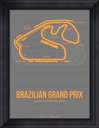 Framed Brazilian Grand Prix 1 Print