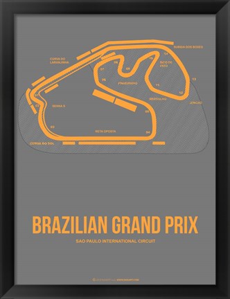 Framed Brazilian Grand Prix 1 Print