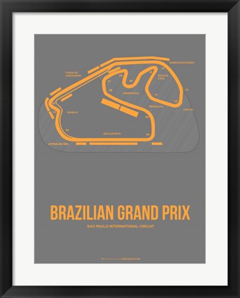 Framed Brazilian Grand Prix 1 Print