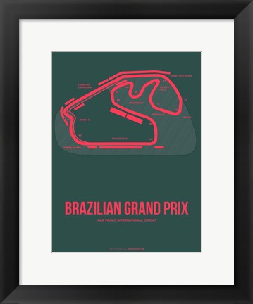 Framed Brazilian Grand Prix 2 Print