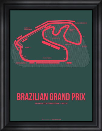 Framed Brazilian Grand Prix 2 Print