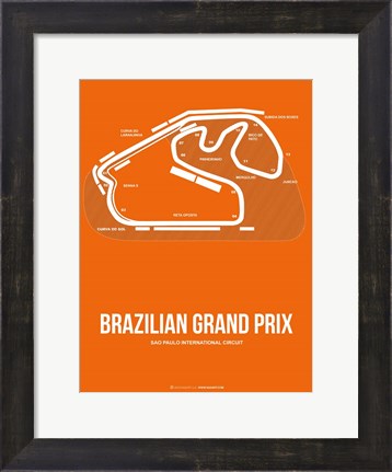 Framed Brazilian Grand Prix 3 Print