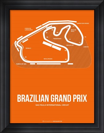 Framed Brazilian Grand Prix 3 Print