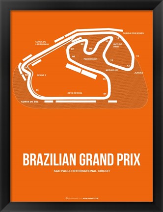 Framed Brazilian Grand Prix 3 Print