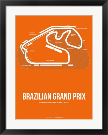 Framed Brazilian Grand Prix 3 Print