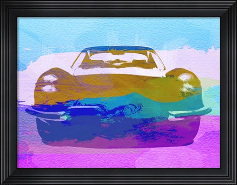 Framed Jaguar E Type Front Print