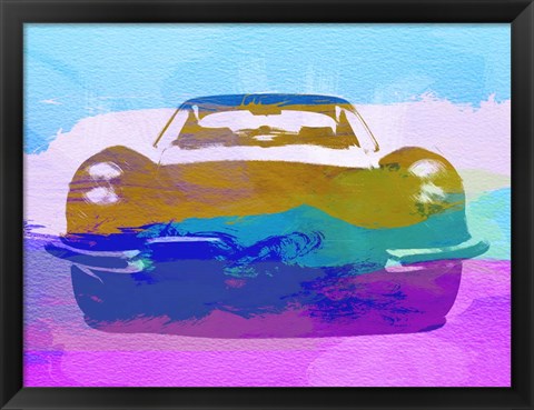 Framed Jaguar E Type Front Print