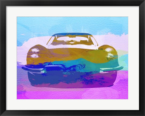 Framed Jaguar E Type Front Print