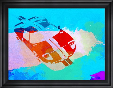 Framed Ford GT Watercolor Print