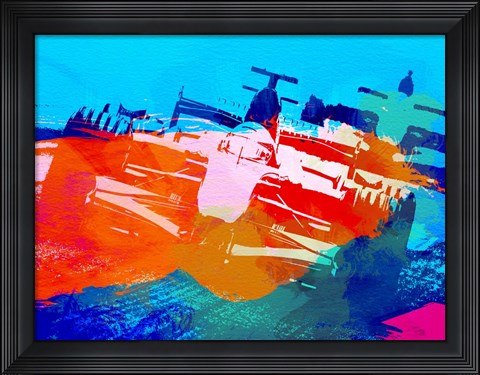Framed Ferrari F1 Racing Print